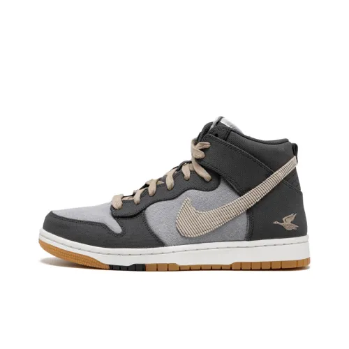 Nike Dunk CMFT Swoosh Спортивный Клуб Slip-он Устойчивый к истиранию Высокий Топ Скейтбординг Кроссовки Унисекс Дымчато-серый