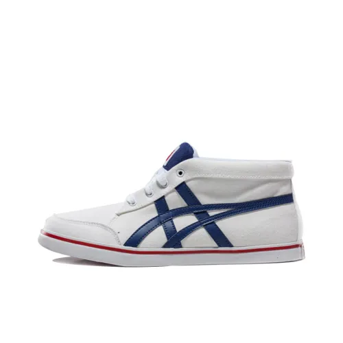 Onitsuka Tiger Rinkan Cv Устойчивые к истиранию Баланс MID Скейтборд Кроссовки Унисекс Белый Синий