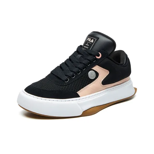 Mihara x FILA FUSION MIHARA YASUHIRO Коллаборационная коллекция Легкий верх с покрытием Низкие кроссовки для скейтбординга Женские Черные