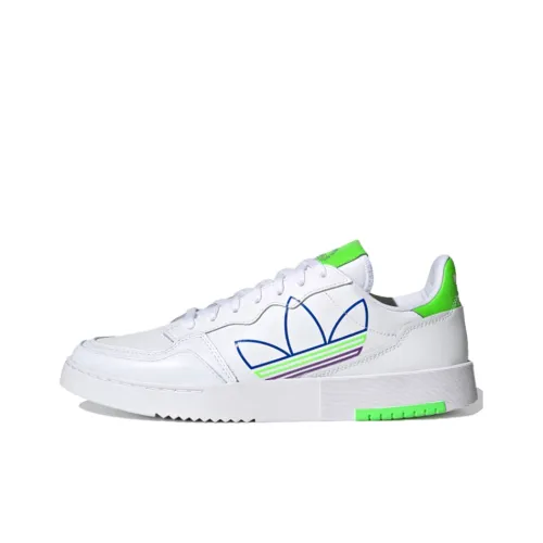 Adidas Originals Super Court Low Топ Кроссовки для скейтбординга Унисекс Белый Зеленый
