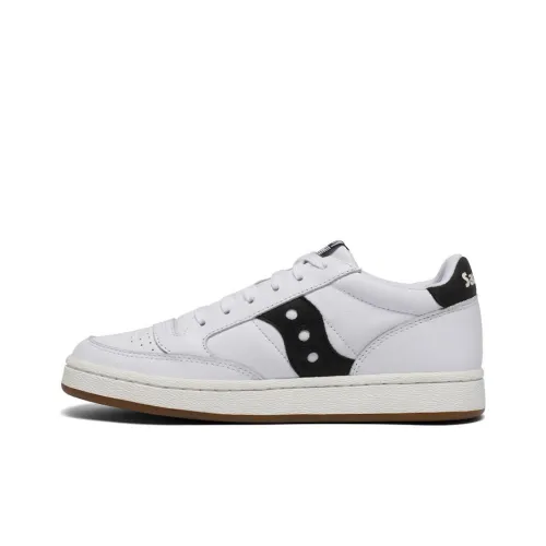 Saucony Jazz Court Slip-Resistant Abrasion-Resistant Low-Top Skateboard Shoes Unisex White Black Сaucony Jazz Court противоскользящие устойчивые к истиранию низкие топовые скейтборд-кеды унисекс белые и черные