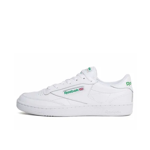 Reebok CLUB C 85 Устойчивые к истиранию низкие кроссовки для скейтбординга унисекс белые зеленые