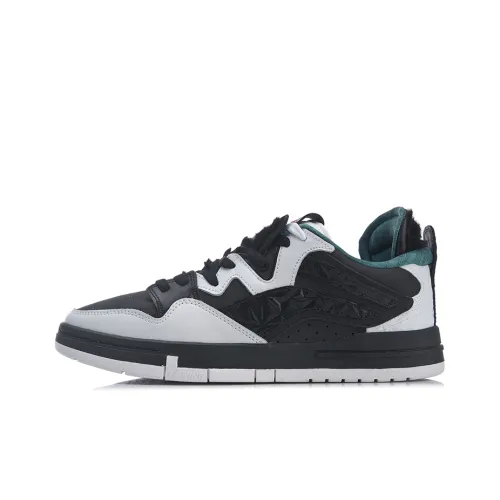 1807 x LINING Wei Wu PRO BadFive Wave Pro Low Топ Скейтборд Кроссовки Мужской Черный Белый