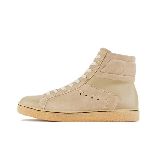 Onitsuka Tiger MITIO MT Устойчивые к истиранию Высокие Кроссовки для скейтбординга Унисекс Земляной Желтый