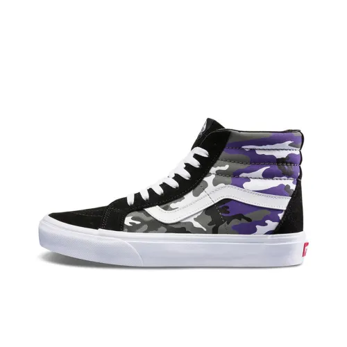 VANS SK8 High Топ Скейтборд Кроссовки Унисекс Фиолетовый Камуфляж