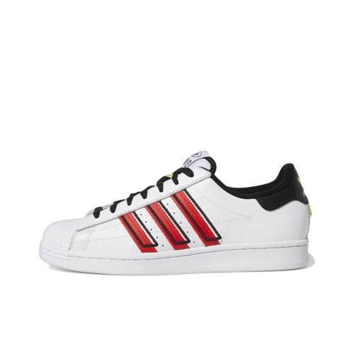 Adidas Originals Superstar Low Топ Скейтборд Кроссовки Унисекс Белый Черный Красный