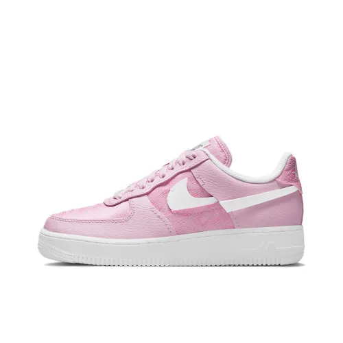 Nike Air FORCE 1 Розовая пена Slip Resistant Abrasion Resistant Легкий Low Топ Кроссовки для скейтбординга Женские Розово-белый