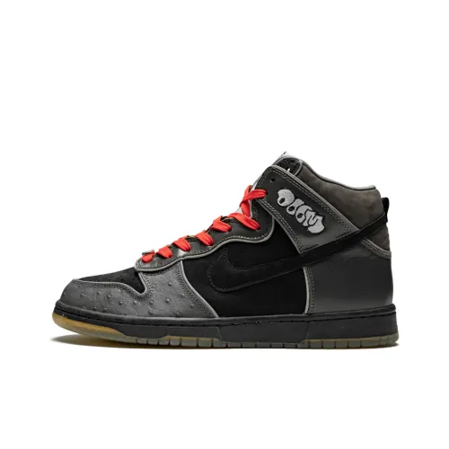 Nike Dunk SB MF DOOM High Топ Скейтборд Кроссовки Мужские Черные Серые
