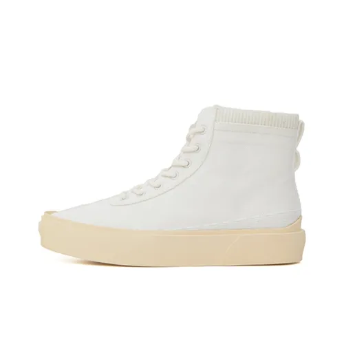 EQLZ EQUALIZER Fault High противоскользящие устойчивые к истиранию легкие высокие кроссовки для скейтбординга унисекс цвет цапельно-белый