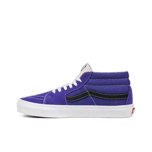 VANS SK8 MID Топ Скейтборд Кроссовки Унисекс Черный Фиолетовый