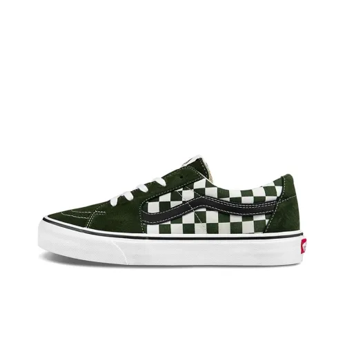 VANS SK8 LOW Топ Скейтборд Кроссовки Унисекс Зеленый Белый Шахматный Узор