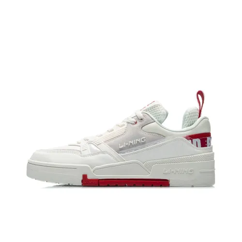 LiNing 001 BTC противоскользящие устойчивые к истиранию баланс легкие кроссовки для скейтбординга унисекс белый красный