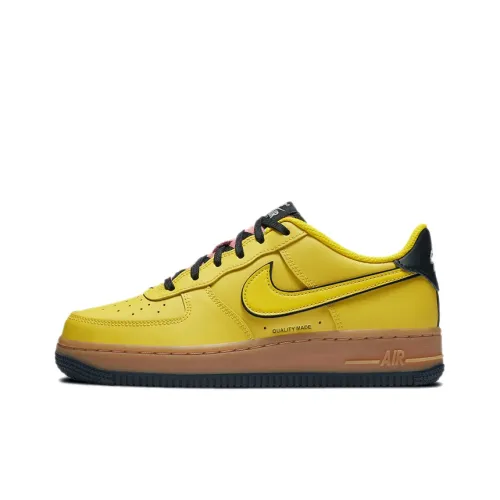 Nike Air Force 1 'Желтый Gum' Термическое Покрытие Низкие Кроссовки для Скейтбординга Женские Желто-черные
