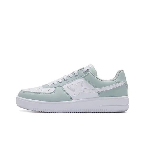 XTEP Air Force 1 Low Топ Кроссовки для скейтбординга Женские Белые Зеленые