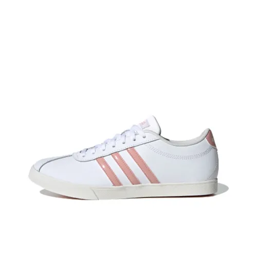 ADIDAS NEO Courtset Low Топ Скейтборд Кроссовки Женские Белые Розовые
