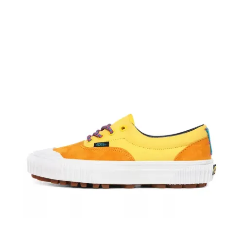 VANS Era Амортизация Устойчивость к истиранию Легкий Поддержка Низкие Скейтбординг Кроссовки Унисекс Желтый Белый