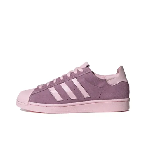 Adidas Originals Superstar Минималистичный Icons Устойчивые к истиранию Низкие Скейтборд Кроссовки Унисекс Розовые