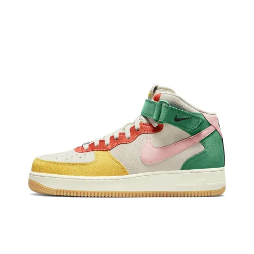 Nike Air Force 1 Slip-resistant Амортизация Устойчивость к износу MID Топ Скейтбординг Кроссовки Мужские