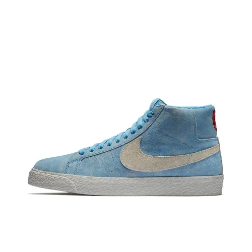 Nike Blazer SB ZOOM Lance Mountain Lightweight Coating MID Skateboard Shoes Unisex Denim Blue