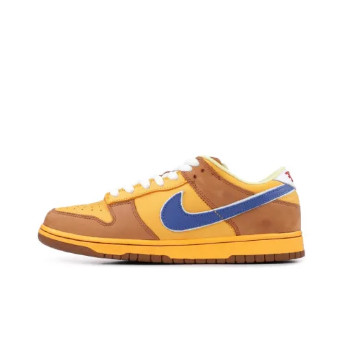 nike Dunk SB Newcastle Brown Ale Нескользящий Легкий Низкий Топ Скейтборд Кроссовки Мужские Коричнево-Желтые