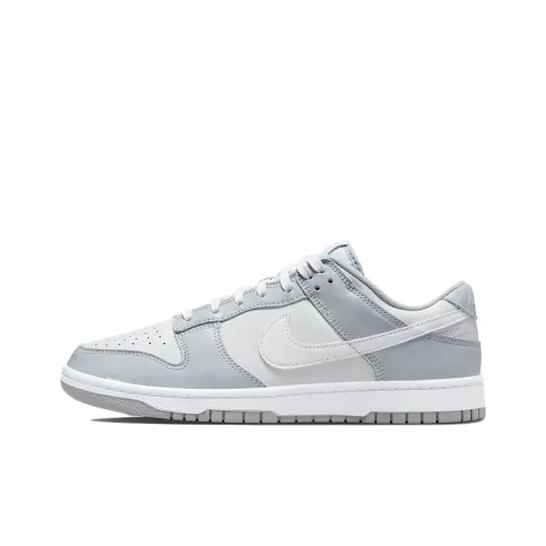 Nike Dunk Retro Low Скейтборд Кроссовки Мужские Белые Серые
