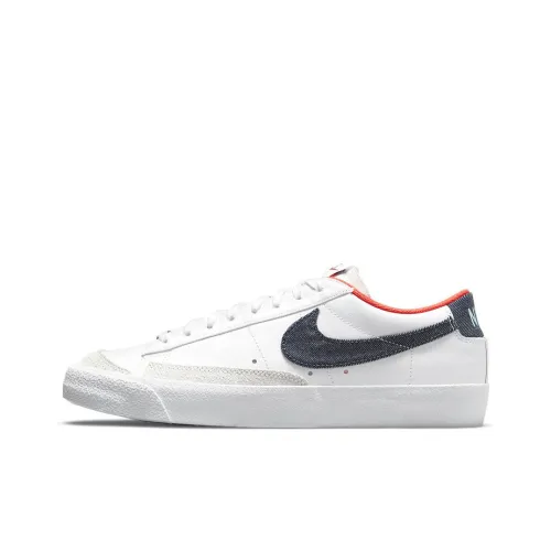 Nike Blazer Low USA Denim Low Top Скейтборд Кроссовки Мужские Белый Синий Красный