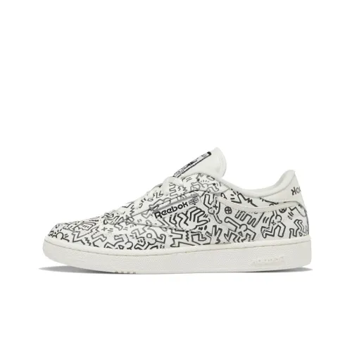 Keith Haring x Reebok совместная серия Club C Series Low Топ Скейтборд Кроссовки Унисекс Белый