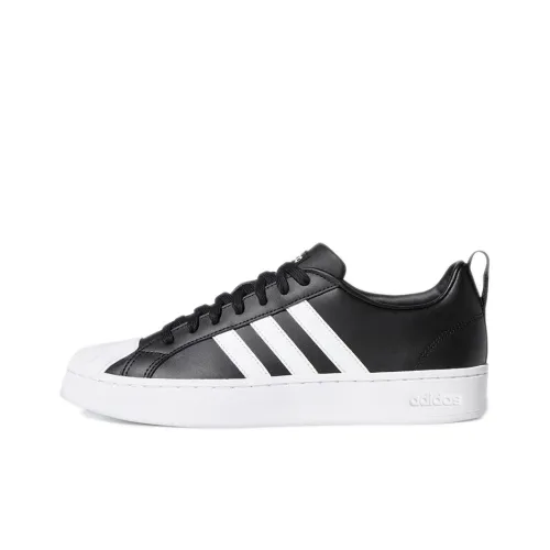 Adidas Neo Streetcheck Slip Resistant Abrasion Resistant Низкие Кроссовки для скейтбординга Мужские Черно-белые