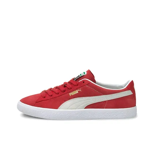 PUMA SUEDE VTG Low Топ Скейтборд Кроссовки Унисекс Красный Серый Белый