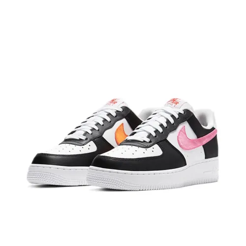 Nike Air FORCE 1 Покрытие Slip-Resistant Низкие Кроссовки для Скейтбординга Женские Черный Белый
