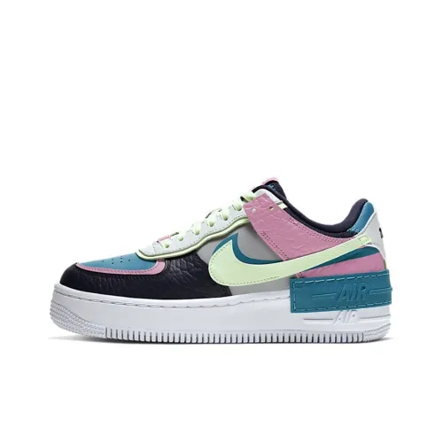 Nike Air FORCE 1 Shadow SE Low Топ Скейтборд Кроссовки Женские Черный Розовый Зеленый