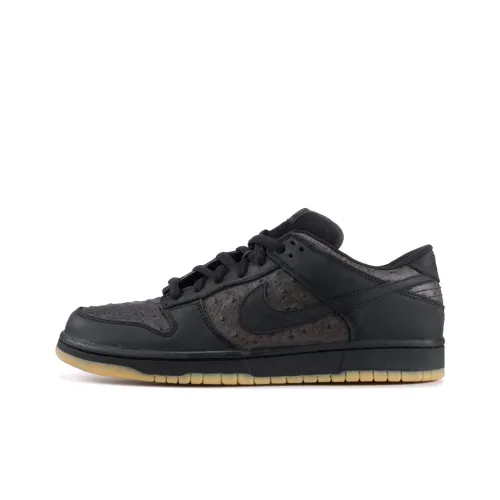 Nike Dunk SB Ostrich Slip-Resistant Abrasion-Resistant Low-Top Скейтборд Кроссовки Мужские Черные Серые