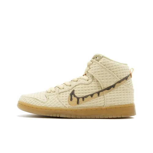 Nike Dunk SB Waffle Non Slip Легкий Высокий Топ Скейтбординг Кроссовки Мужские Светло-Коричневый