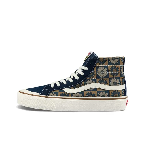 VANS SK8 С принтом Высокие кроссовки для скейтбординга Унисекс Синие Многоцветные