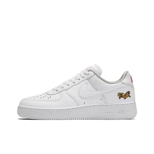 Nike Air FORCE 1 Nai Ke QS AF1 Новогодний Рисунок Non Slip Легкий Низкий Топ Скейтбординг Кроссовки Унисекс Белый