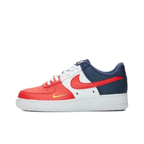 Nike Air Force 1 INDEPENDENCE Day Low Топ Скейтборд Кроссовки Унисекс Красный Синий Белый