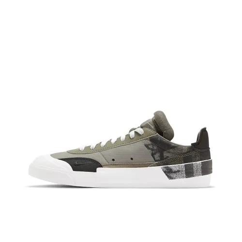 Nike Drop Тип NRG Покрытие Противоскользящее и Устойчивое к Износу Низкий Топ Скейтборд Кроссовки Унисекс Оливково-зеленый