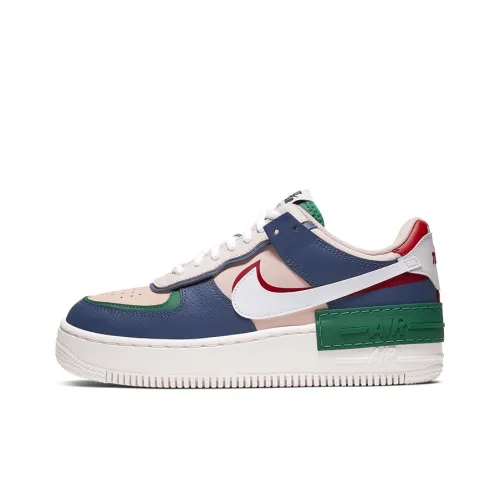 Nike Air Force 1 Shadow Slip-resistant Abrasion-resistant Lightweight Low-top Skateboard Shoes Women's Pink Blue Найк Эйр Фоус 1 Шэдоу Противоскользящий Устойчивый к износу Легкий Низкий Топ Скейтборд Кроссовки Женские Розовый Синий