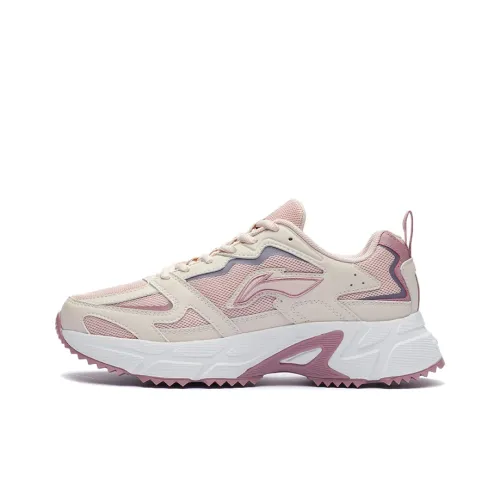 LINING Покрытие Термическая Подкладка Устойчивая Низкая Верх Скейтборд Кроссовки Женские Светло-Серый Розовый