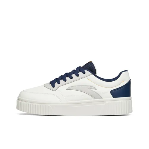 ANTA Life Collection Печенье Цвет Обувь Устойчивая к износу Дышащая Низкий Топ Скейтбординг Кроссовки Мужские Белый Серый Синий