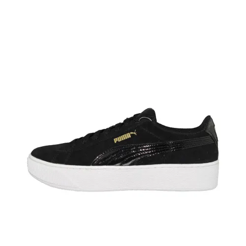 PUMA Vikky Platform Low Скейтборд Кроссовки Унисекс Чисто Черный