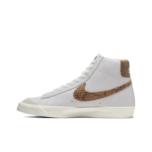 Nike Blazer '77 Змеиный принт Slip Resistant Shock Absorbers MID Скейтборд Кроссовки Унисекс Белый