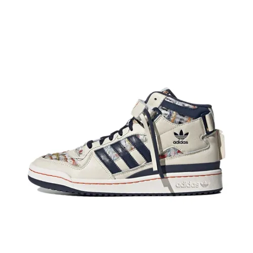 Adidas Originals Forum Mid Износостойкий и Легкий MID Топ Скейтборд Кроссовки Унисекс Кремовый