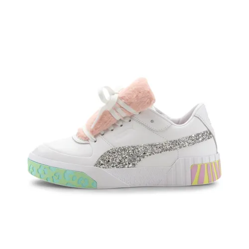 SOPHIA WEBSTER X PUMA Cali Мех MID Топ Кроссовки для скейтбординга Женские Белые Розовые