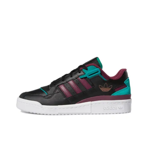 Adidas Originals FORUM Exhibit Low Топ Скейтборд Кроссовки Мужские Черные Фиолетовые Пэчворк