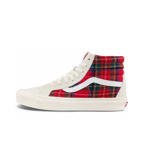 PENDLETON x VANS Sk8 Hi 38 Высокие Кроссовки для Скейтбординга Унисекс Красные Белые