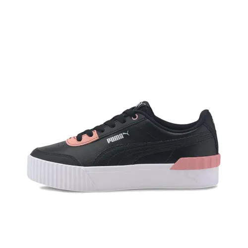 PUMA Carina Lift Low Топ Скейтборд Кроссовки Женские Черный Белый Розовый