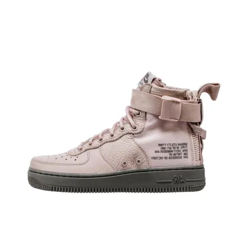 Nike Air Force 1 Грязь Красный Женские Покрытие Противоскользящие и Устойчивые к Износу MID Топ Скейтбординг Кроссовки