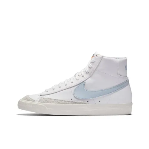 nike Blazer 77 'Голубой цвет камня Синий' Покрытие Slip-Resistant MID Топ Скейтборд Кроссовки Мужской Небесно-голубой