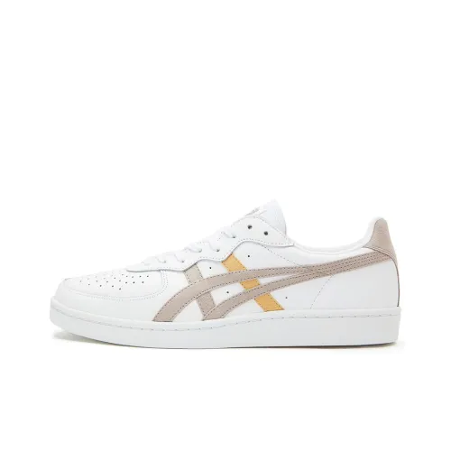 Onitsuka Tiger GSM Slip-resistant Abrasion-resistant Low-top Skateboard Shoes Unisex White Gray Gold Onитсука Тайгер GSM Противоскользящие Износостойкие Низкие Кеды для Скейтбординга Унисекс Белый Серый Золото